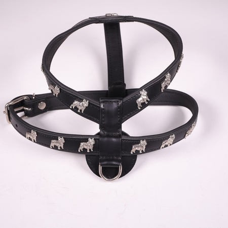 Geschirr Franz. Bulldogge Schwarz