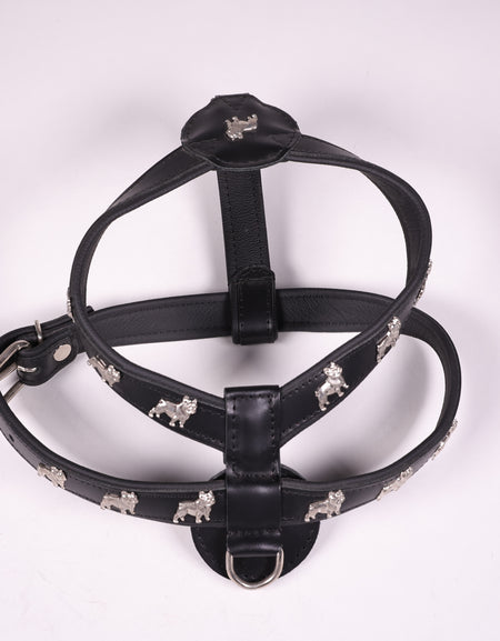 Geschirr Franz. Bulldogge Schwarz