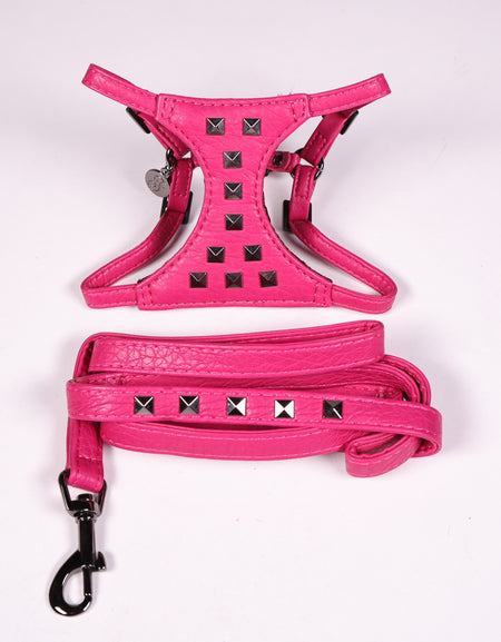 Hundegeschirr Borchie Pink Mit Leine