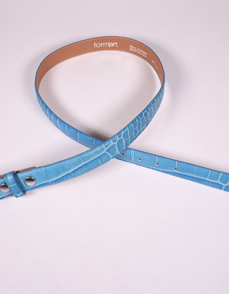 Gürtel Ettore, Blau, schmal