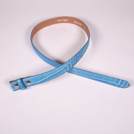 Gürtel Ettore, Blau, schmal