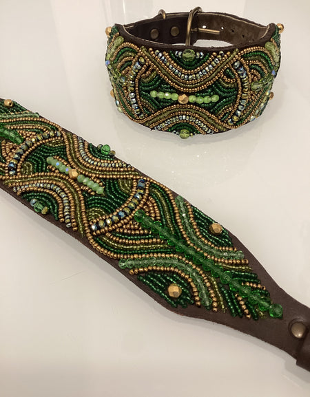 Massai-Windhundhalsband Green Dream