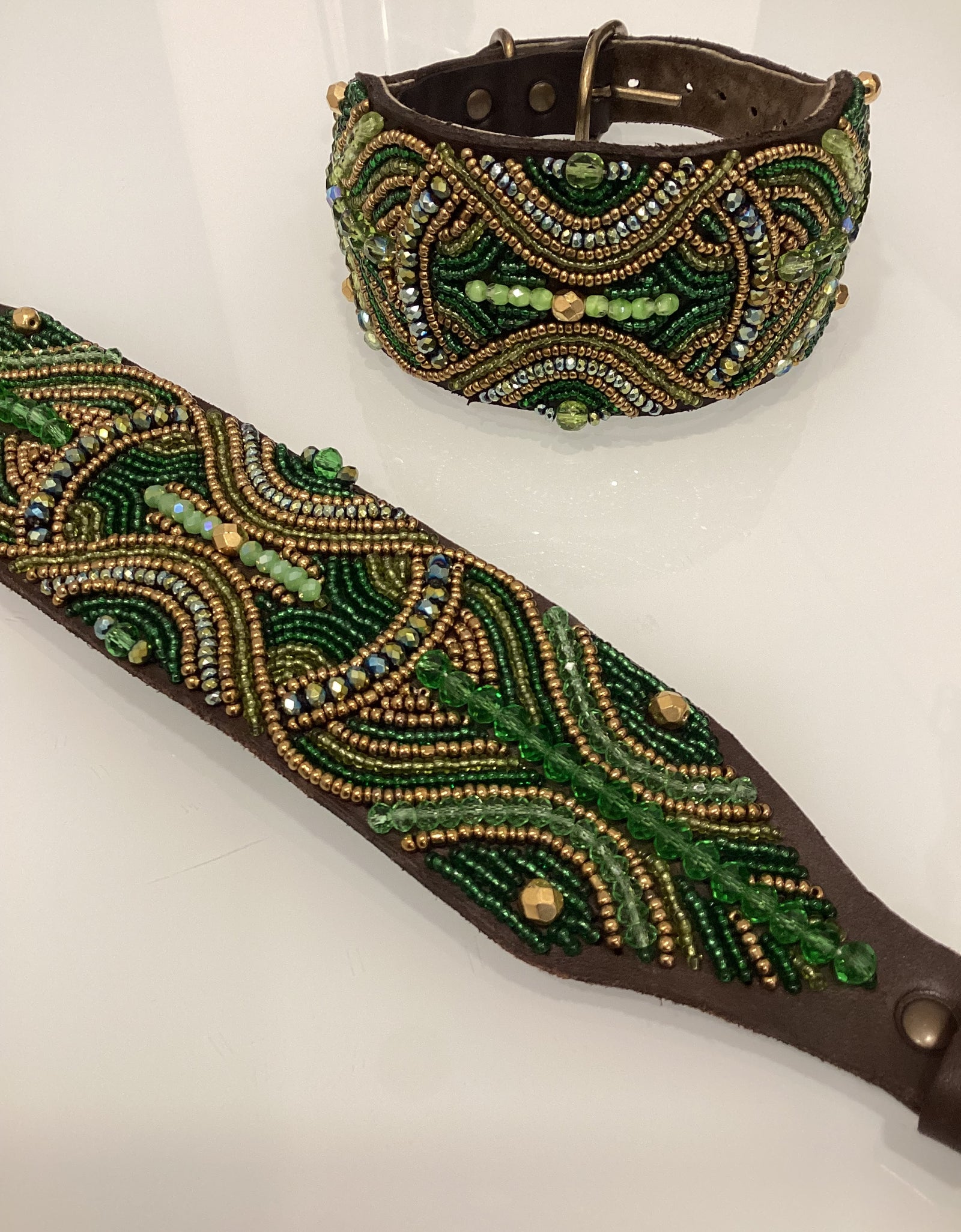 Massai-Windhundhalsband Green Dream