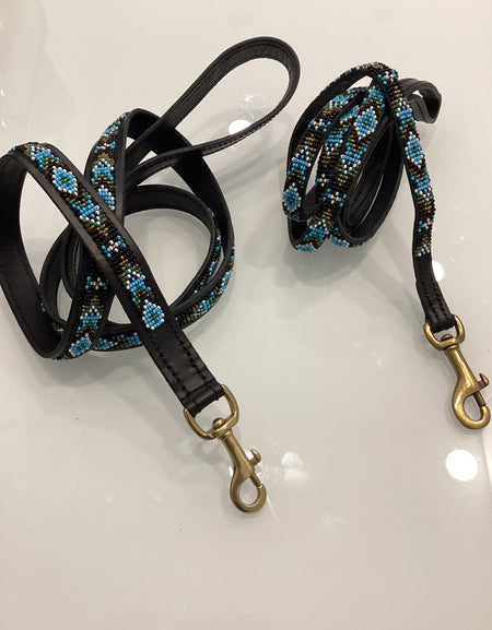 Massai-Hundeleine Ombima Turquoise