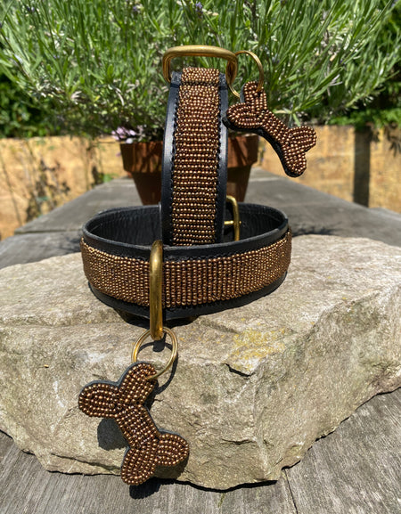 Massai-Hundehalsband Copper