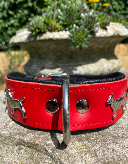 Hundehalsband Bullterrier Rot