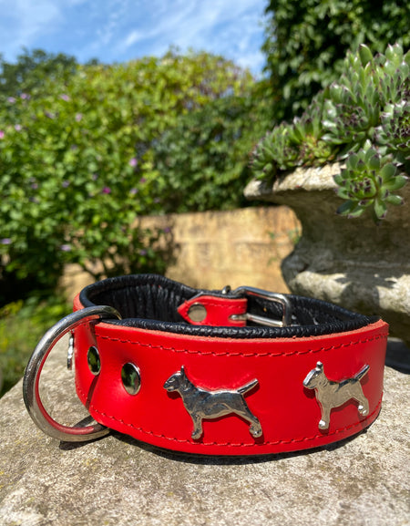 Hundehalsband Bullterrier Rot