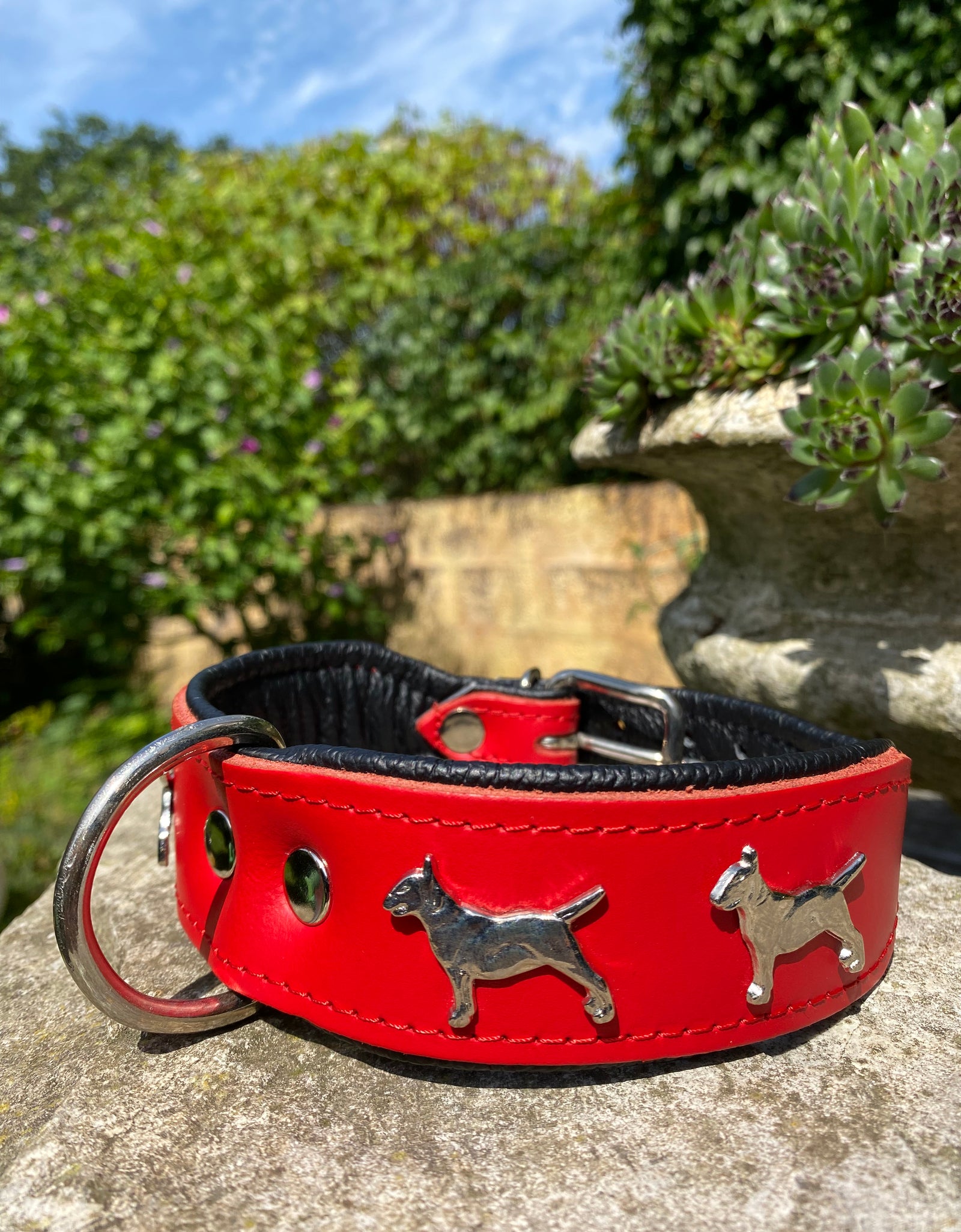 Hundehalsband Bullterrier Rot