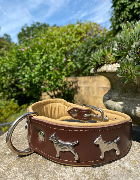 Hundehalsband Bullterrier Braun