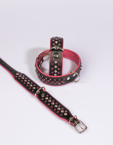 Halsband Luce Schwarz/Pink