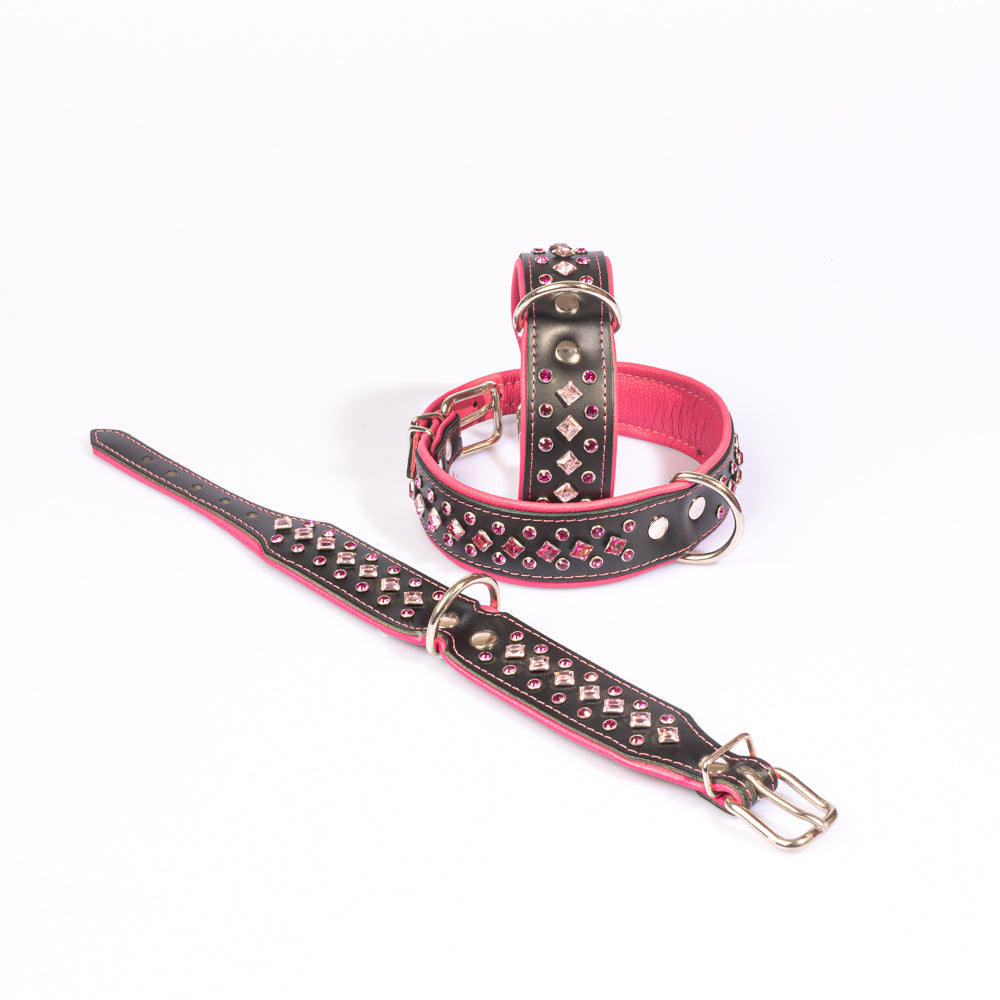 Halsband Luce Schwarz/Pink