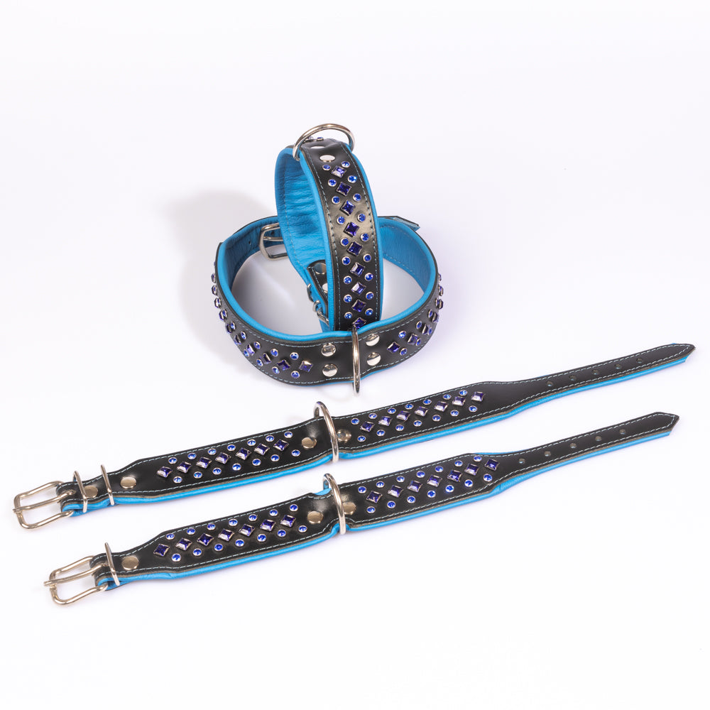 Halsband Luce Schwarz/Blau