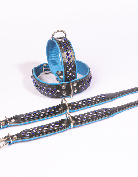 Halsband Luce Schwarz/Blau