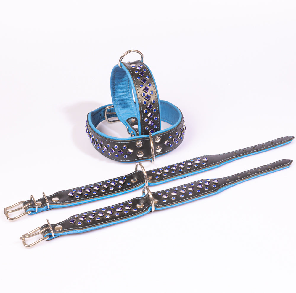 Halsband Luce Schwarz/Blau